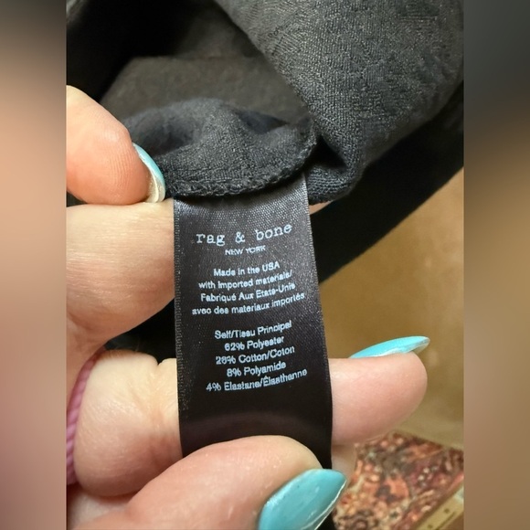 Rag & Bone Simone Jacquard Pant Black Women’s Size 12 - Picture 8 of 10